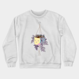 tradscantia plant in pansexual pride pot Crewneck Sweatshirt